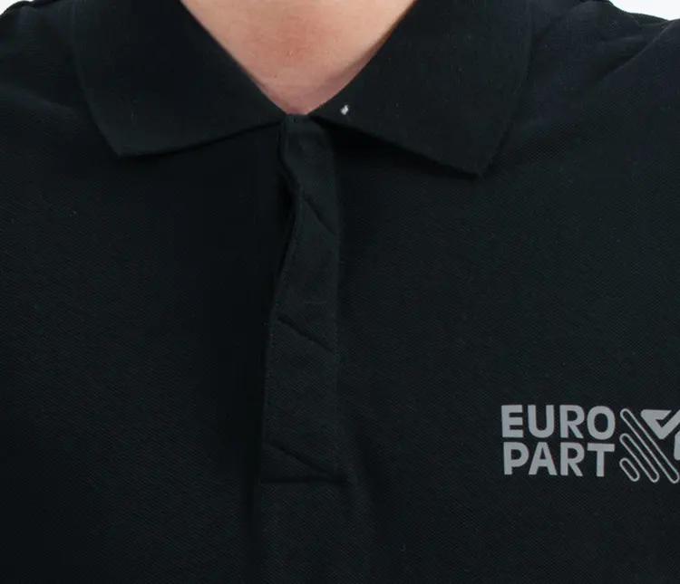 Long Sleeve Polo Shirt with Chest Logo and Truck Back Graphic