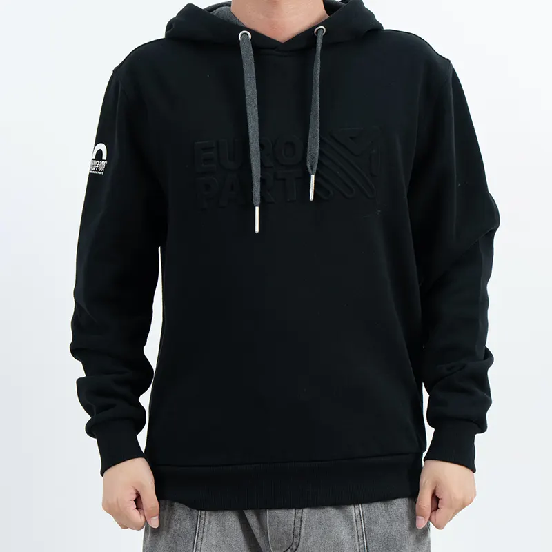 Pullover-Hoodie mit erhabener, farblich abgestimmter Brustgrafik und Truck-Rückengrafik